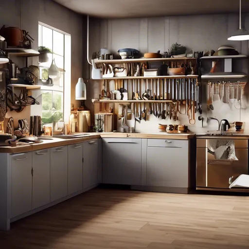 Interieur van een huis met behuizing