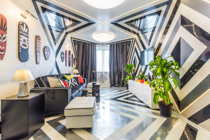 Origineel ontwerp aan het plafond