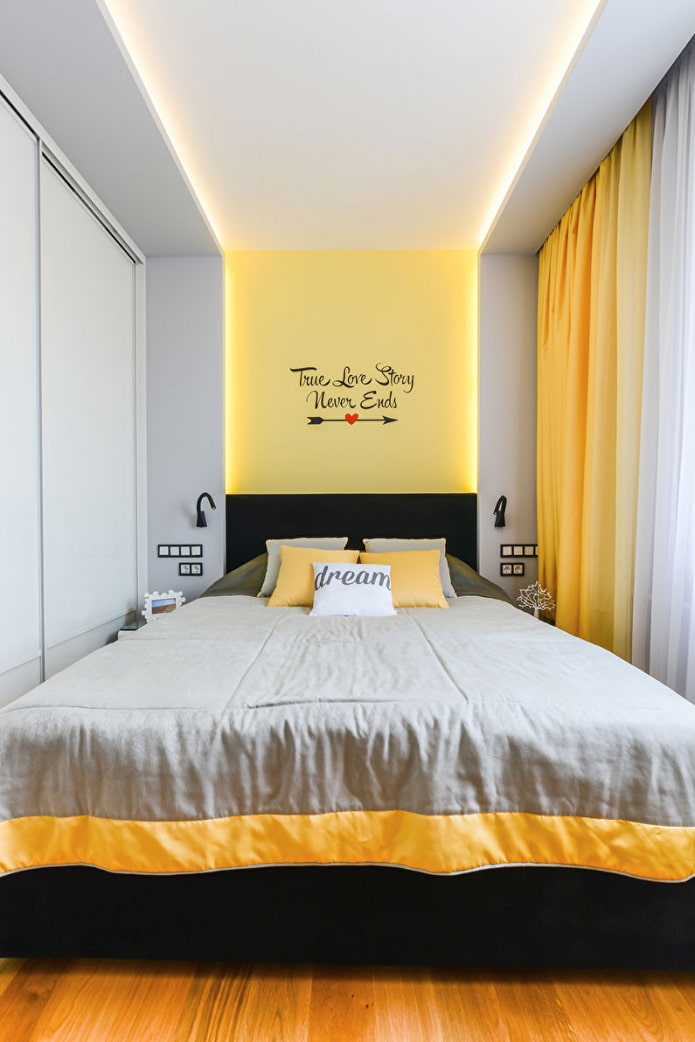 visuele uitbreiding van een smalle kamer