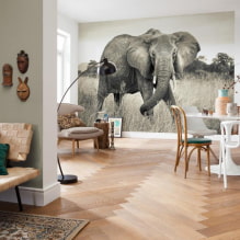 Modern fotobehang in het interieur van de woonkamer-3