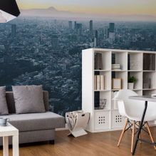 Modern fotobehang in het interieur van de woonkamer-4