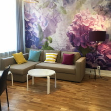 Modern fotobehang in het interieur van de woonkamer-7