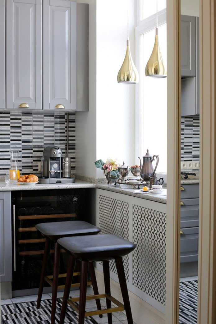 batterijrooster in de keuken