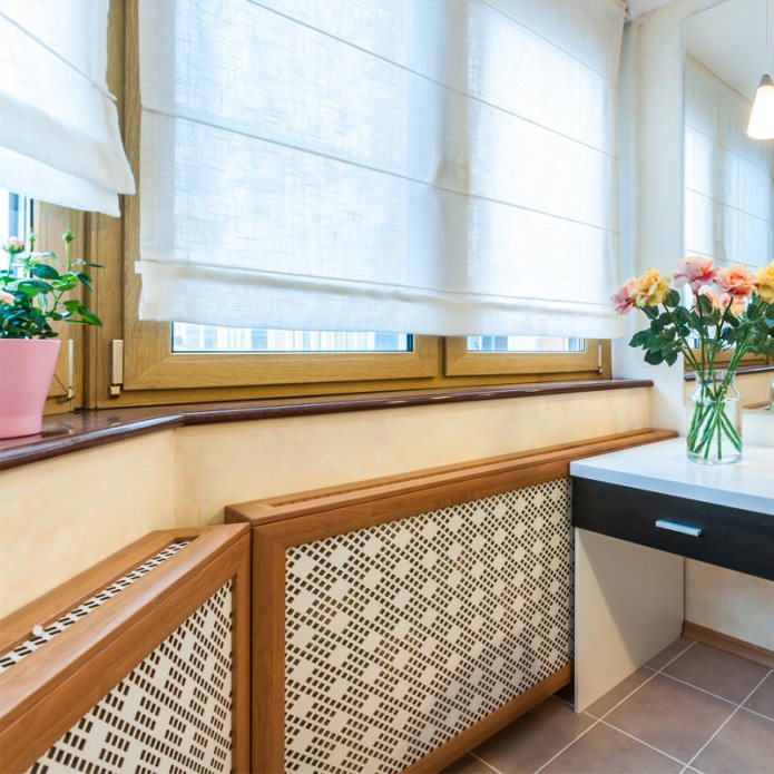 kasten voor radiatoren in de woonkamer