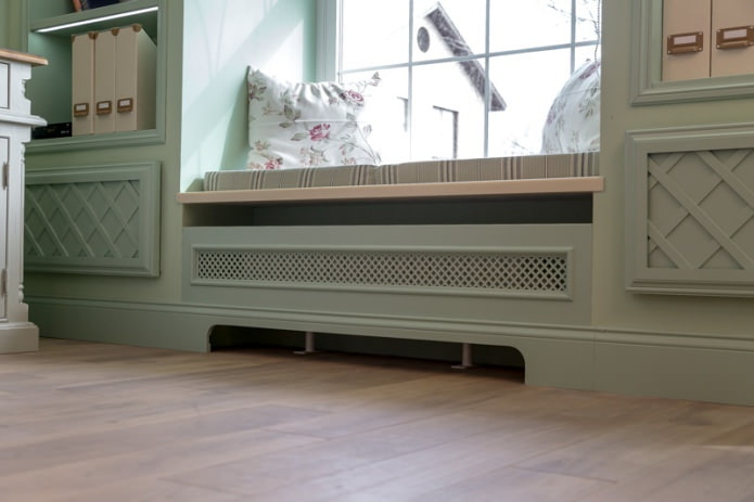 radiator verbergen in een kamer in Proven?aalse stijl