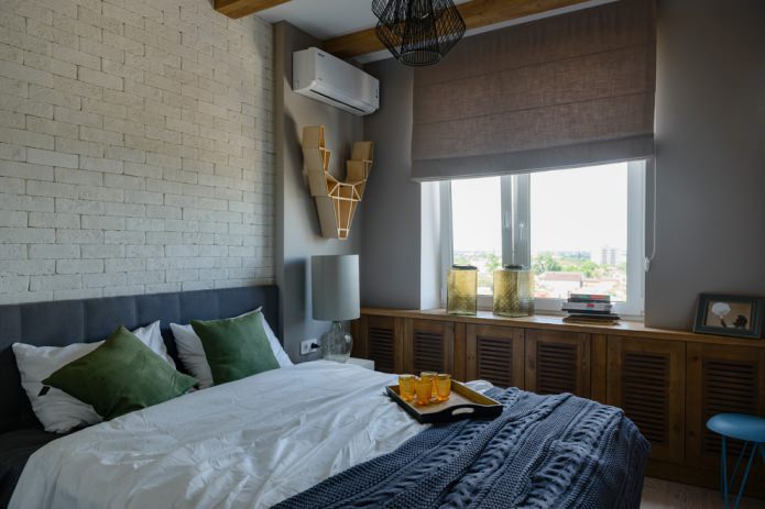radiatoren in de kast in de slaapkamer