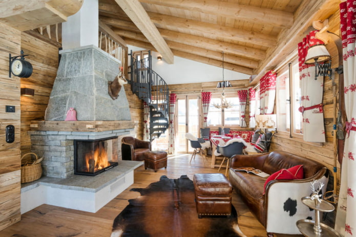 open haard in een priv?woning