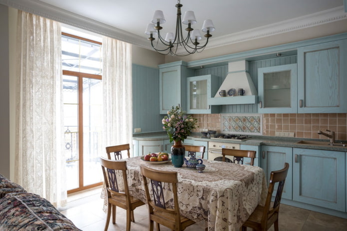 gordijnen in Provence stijl