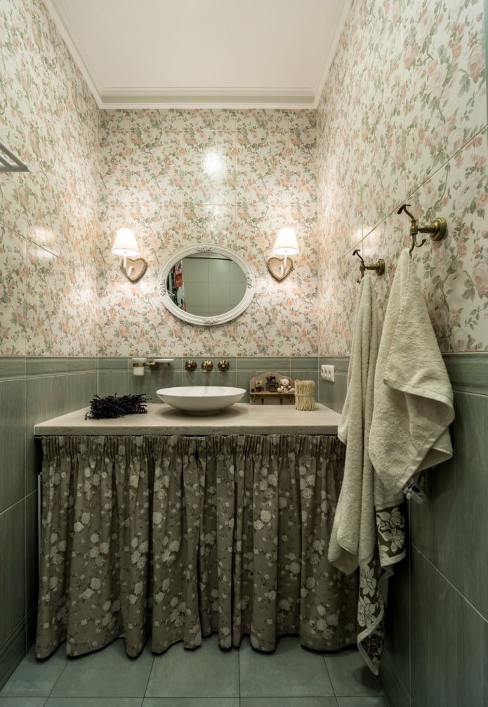 Provence in de badkamer