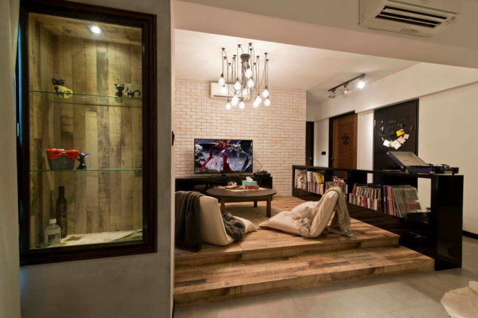 loungehoek in het appartement