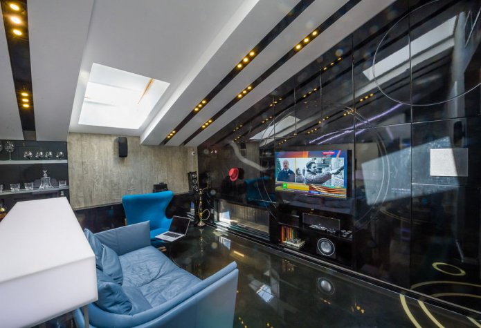 Woonkamer in hightechstijl