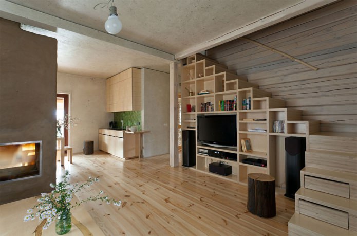 Muur met tv