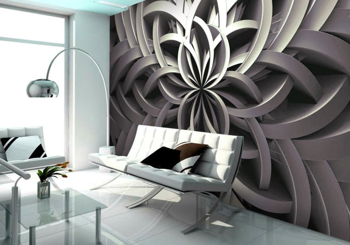 3D-fotobehang in hightech-stijl