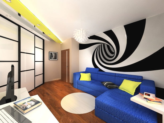 3D-fotobehang in hightech-stijl
