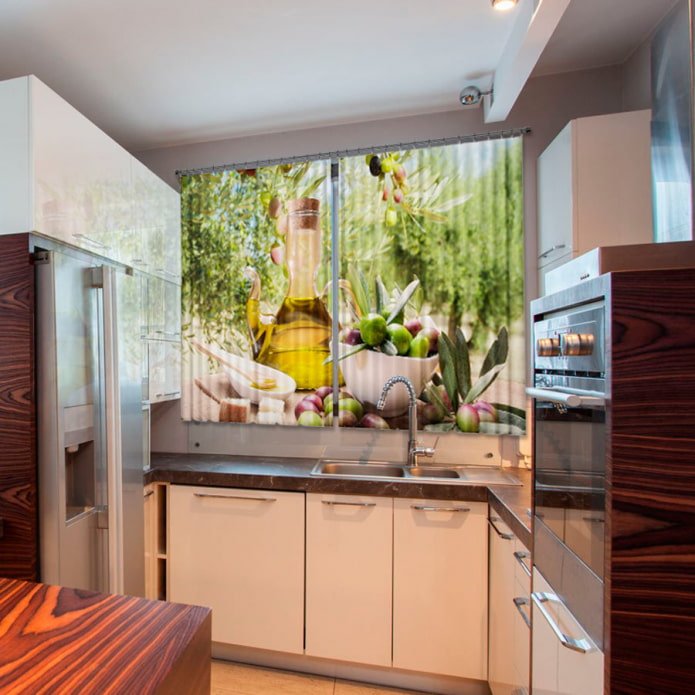 3D-gordijnen in de keuken