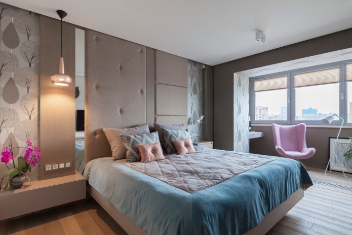 moderne slaapkamer met balkon
