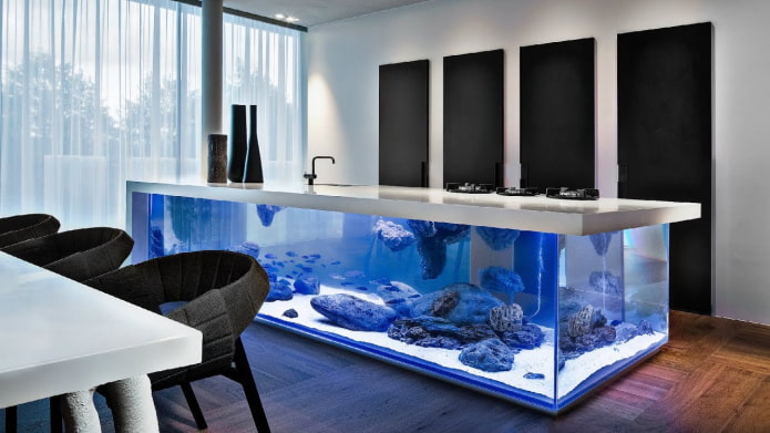 designer aquarium decoratie