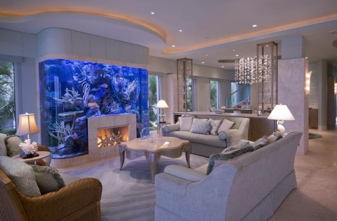 designer aquarium decoratie