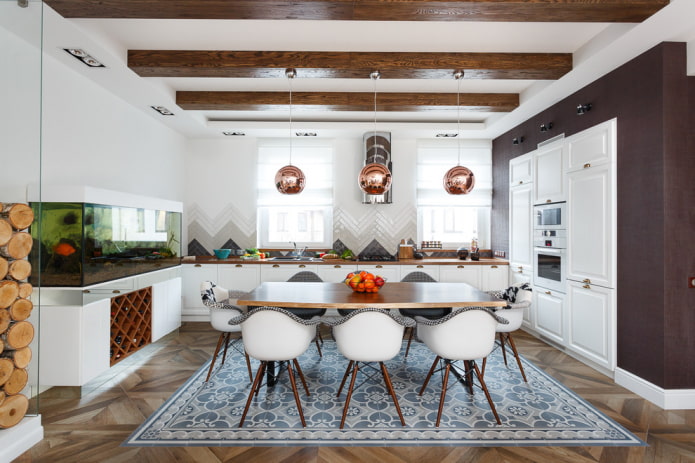 Scandinavisch interieur met aquarium