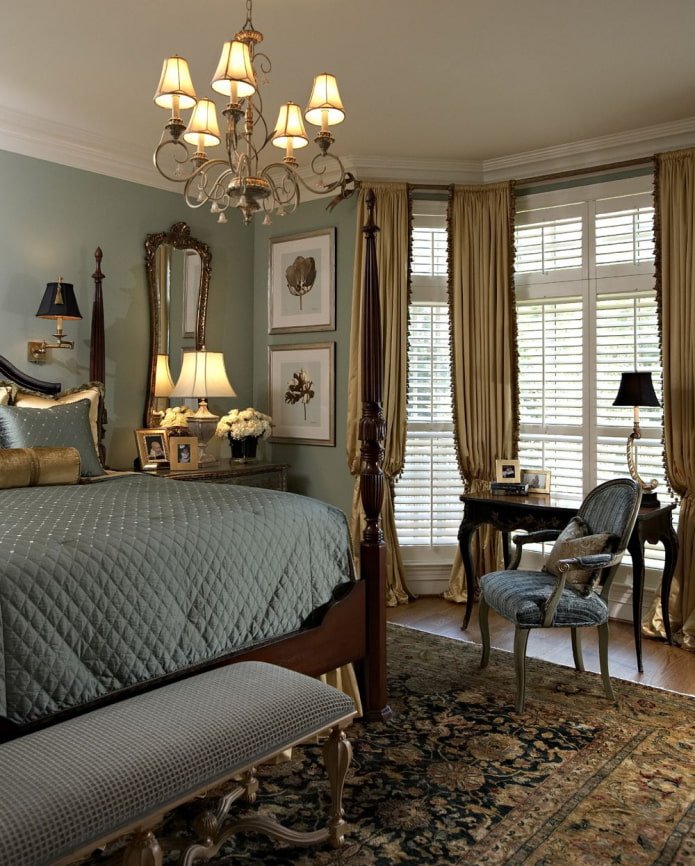 slaapkamer in Britse stijl