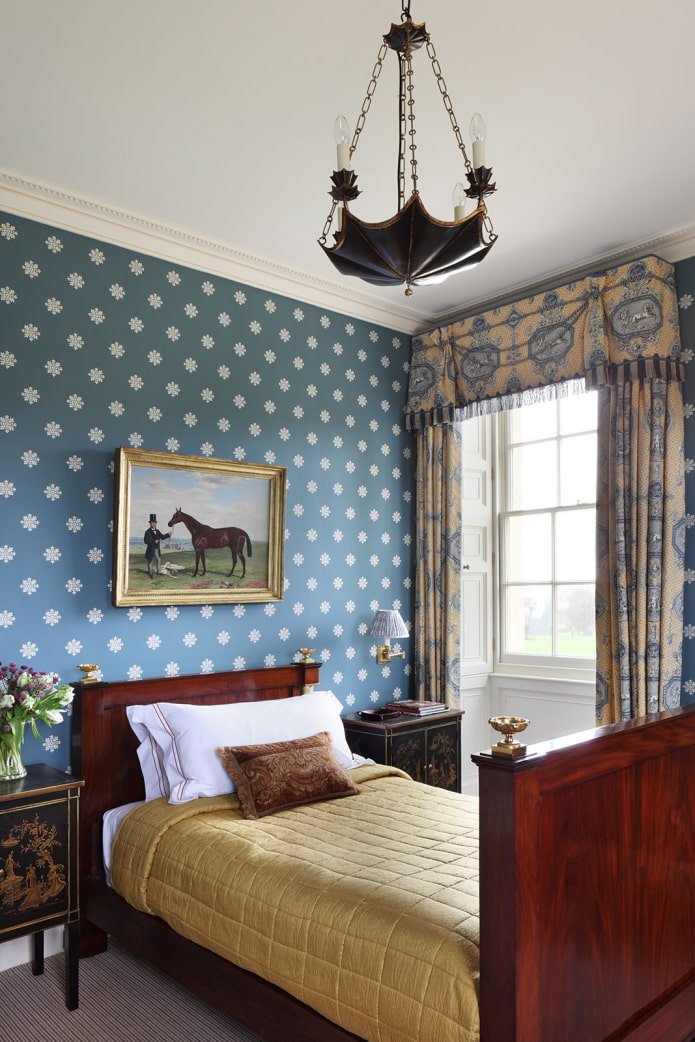 kleine slaapkamer in Engelse stijl