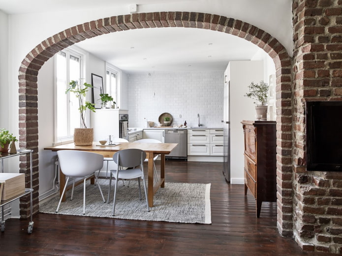 boog in het keukeninterieur