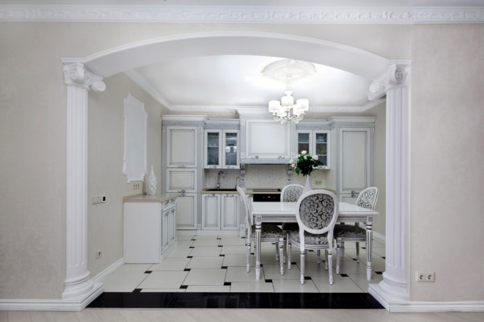 boogontwerp in het keukeninterieur