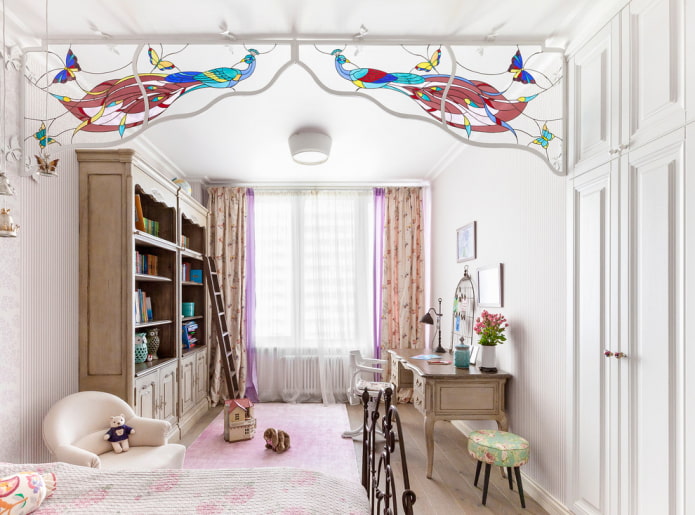 Geometrisch ontwerp van een boog in een kinderkamer