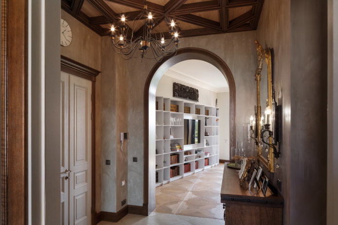 ronde boog in het interieur van de hal