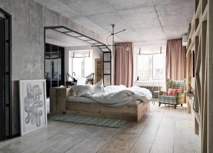 gipsplaatboog in het interieur op de zolder stijl