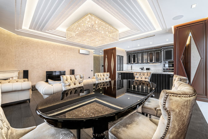 Plafond met meerdere niveaus