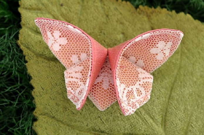 origami vlinder van stof