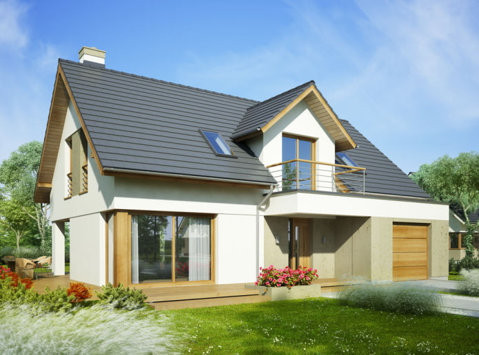 locatie van het balkon in het woningproject