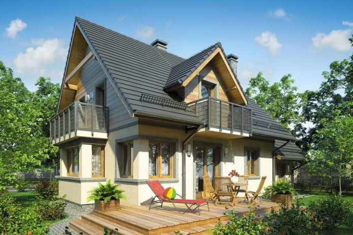 locatie van het balkon in het woningproject