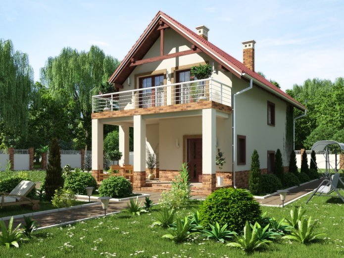 Locatie van het balkon in het woningproject