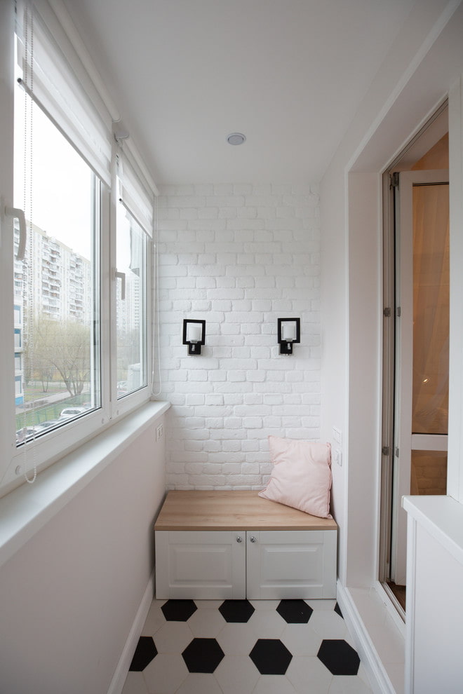 kleine loggia in Scandinavische stijl