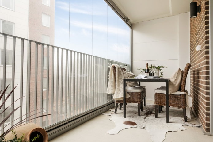 loggia-ontwerp in Scandinavische stijl
