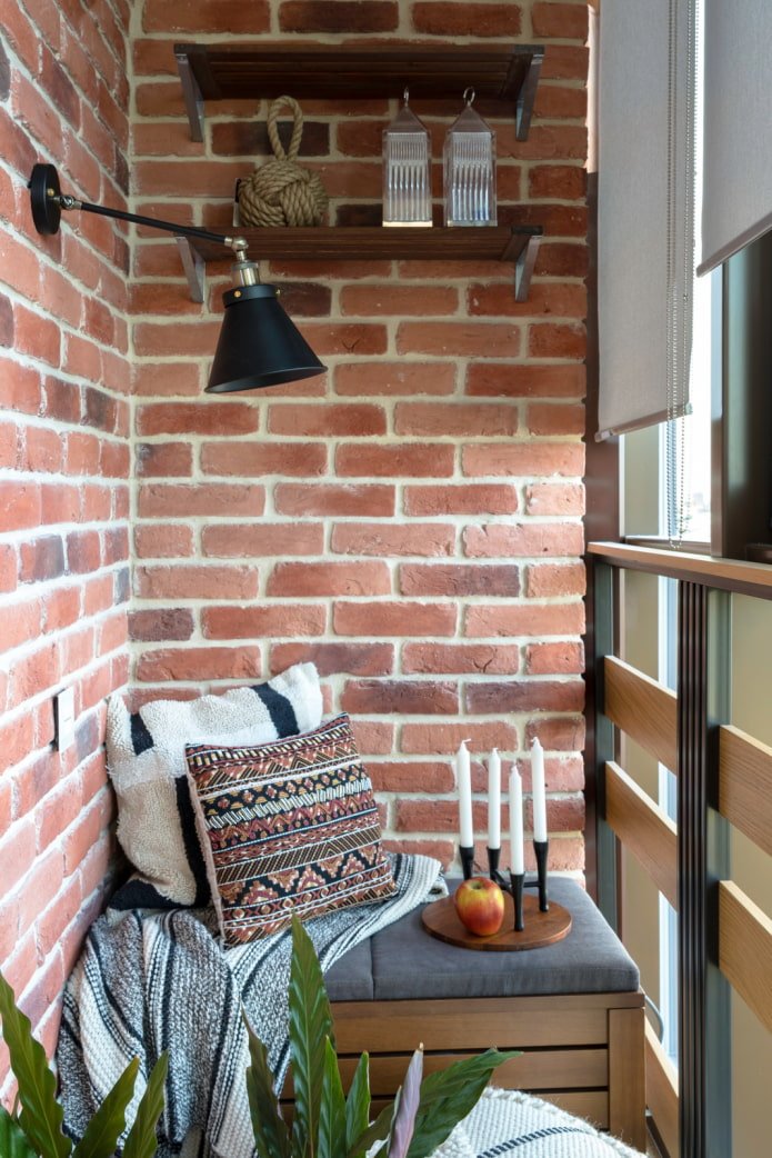 afwerking van een loggia in Scandinavische stijl