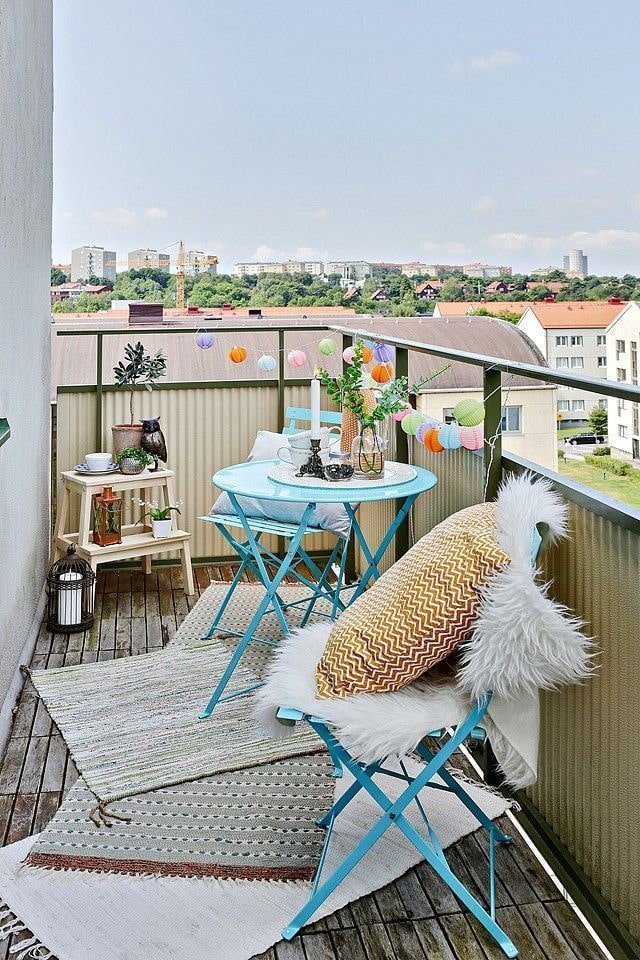 loggia-ontwerp in Scandinavische stijl