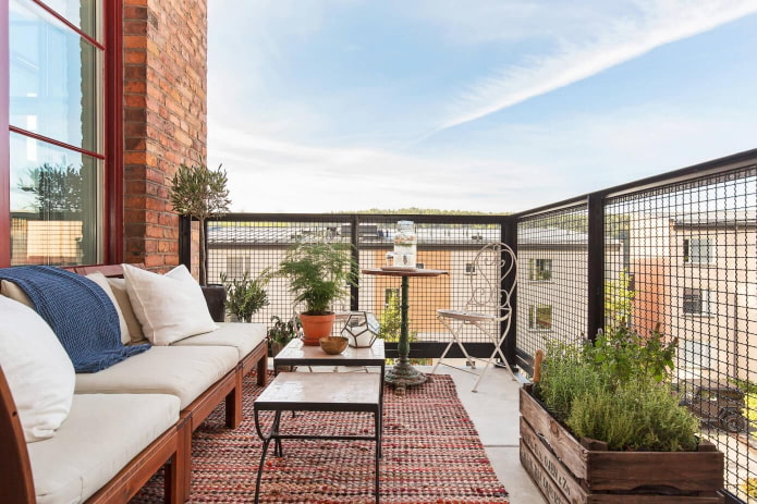Gezellig open balkon