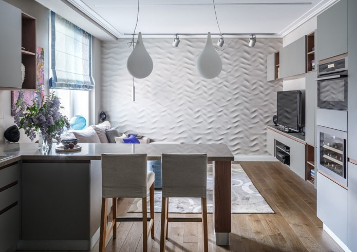 rechte bar in het interieur van de woonkamer