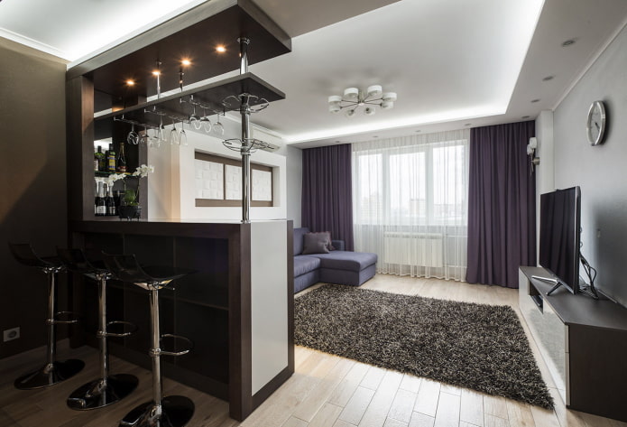 barontwerp in het interieur van de woonkamer