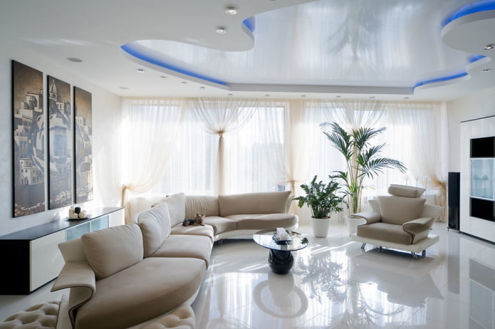 woonkamerdecoratie in witte tinten
