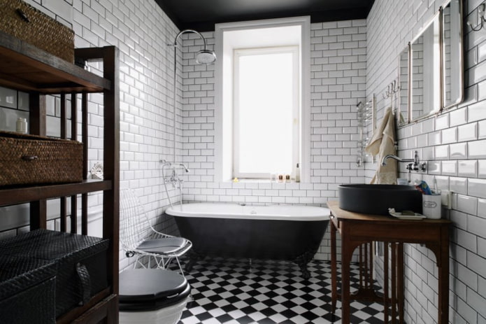 witte tegels in loftstijl