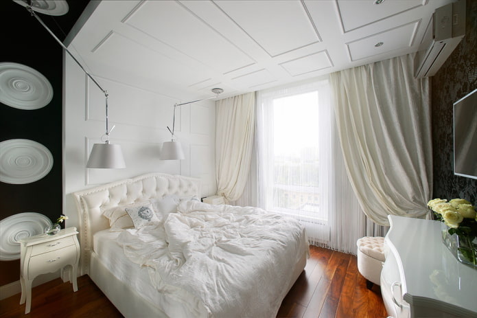 slaapkamerdecoratie in witte tinten