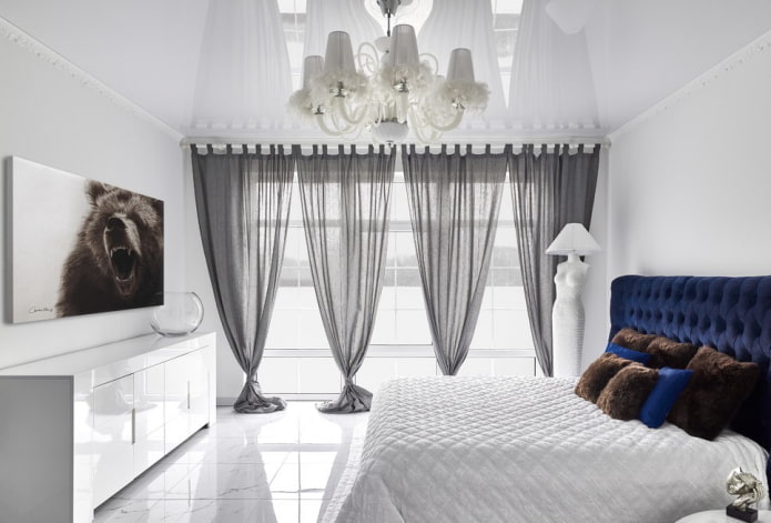 slaapkamerdecoratie in witte tinten