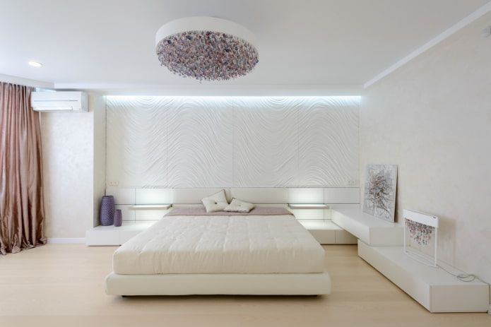 slaapkamerdecoratie in witte tinten