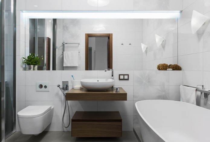 witte badkamer in moderne stijl