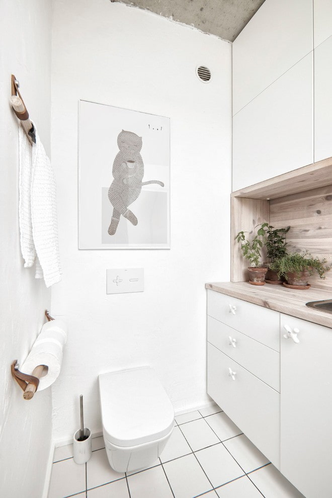 toiletinrichting in witte tinten
