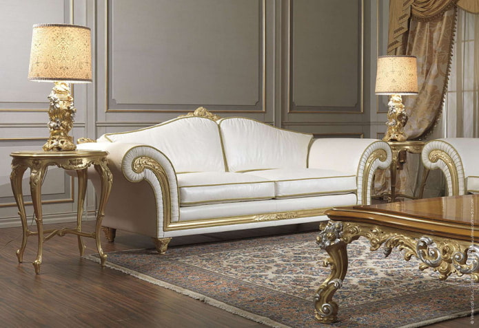witte en gouden bank